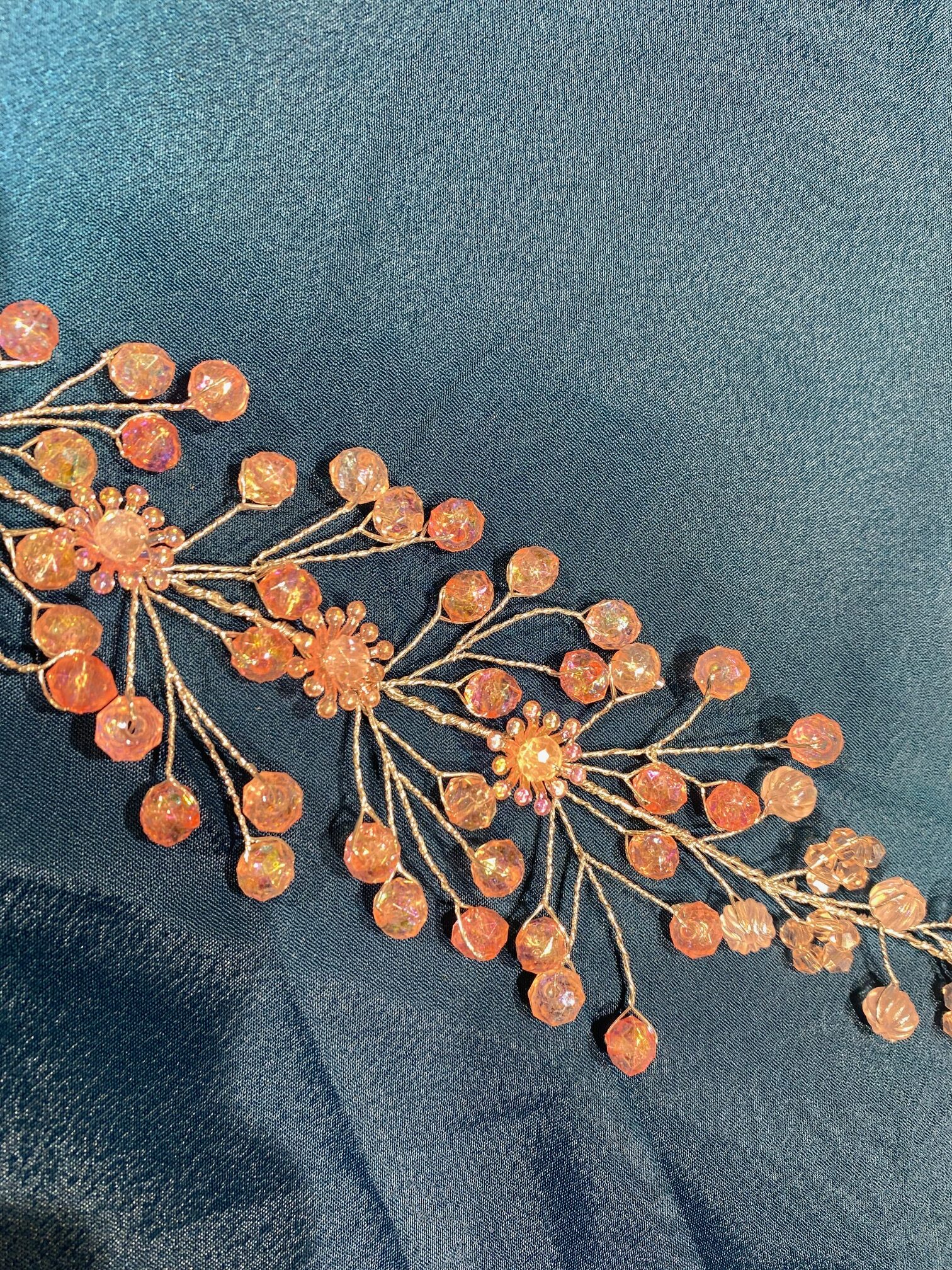 Elegant Pink Moti Hair Clip – Stylish Hair Accessory - Image 3