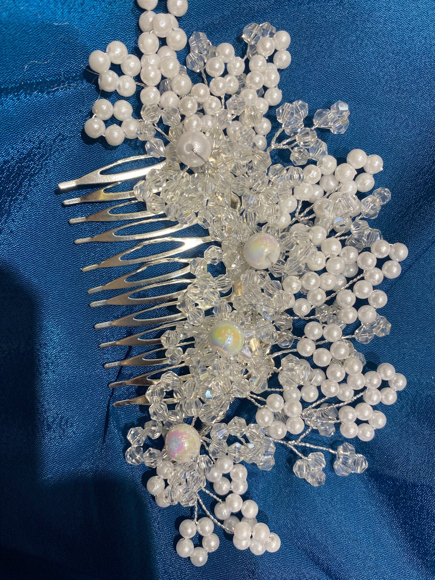 Elegant White Moti Hair Clips – Party & Function Wear - Image 4