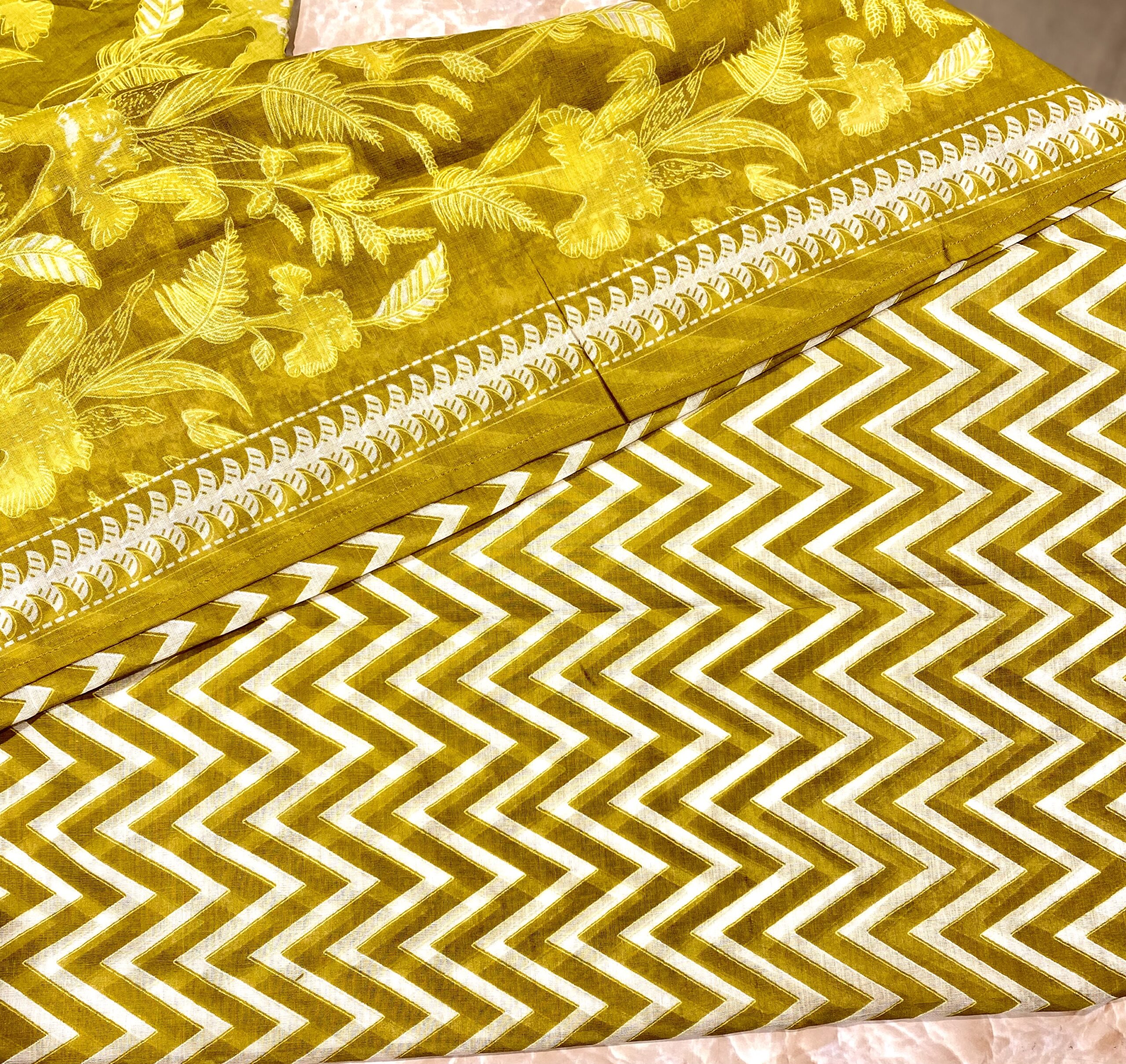 Readymade Pure Cotton Suit with V-Neck Handwork - Image 2