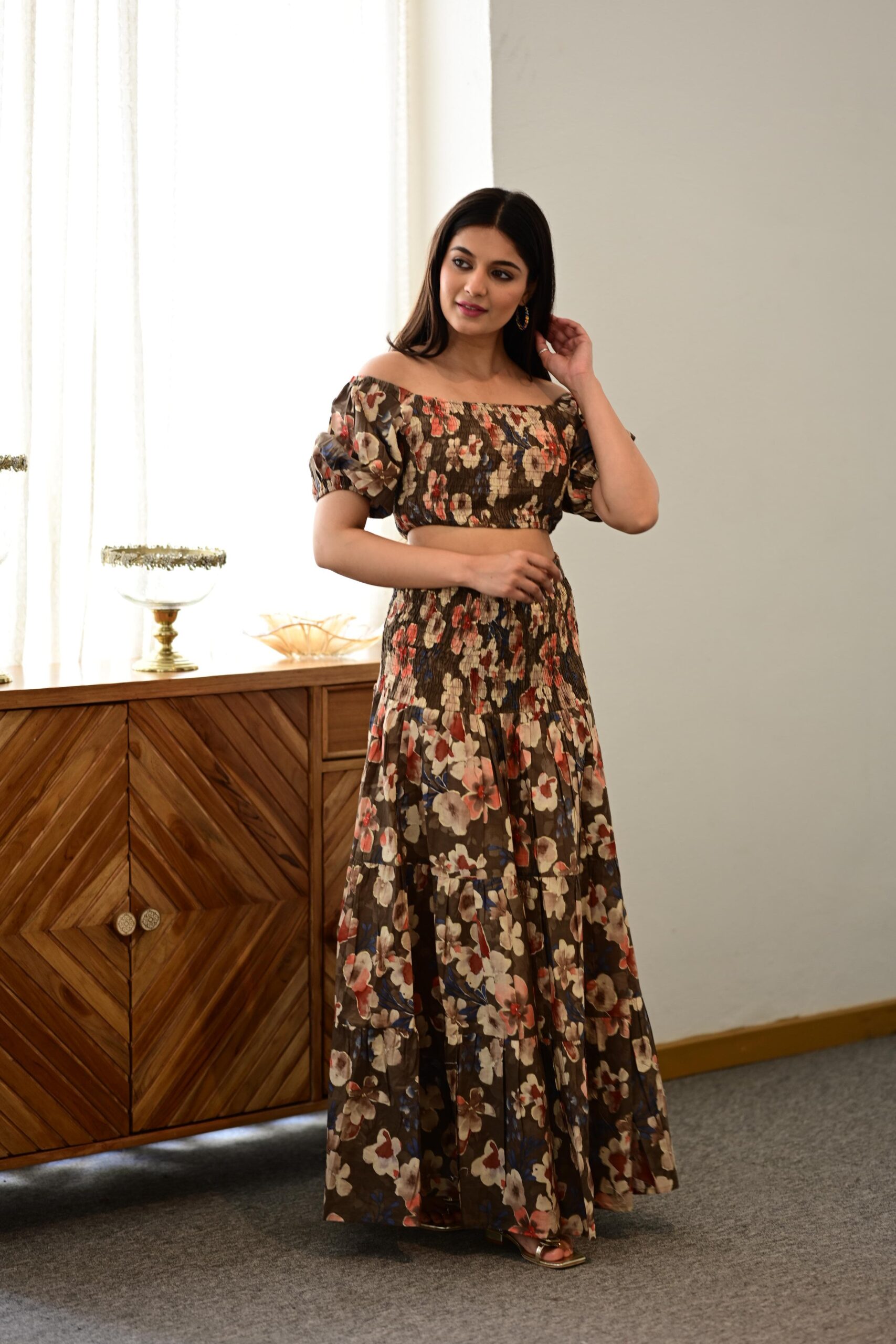 Women's Cotton Western Dress with Floral Design - Image 2